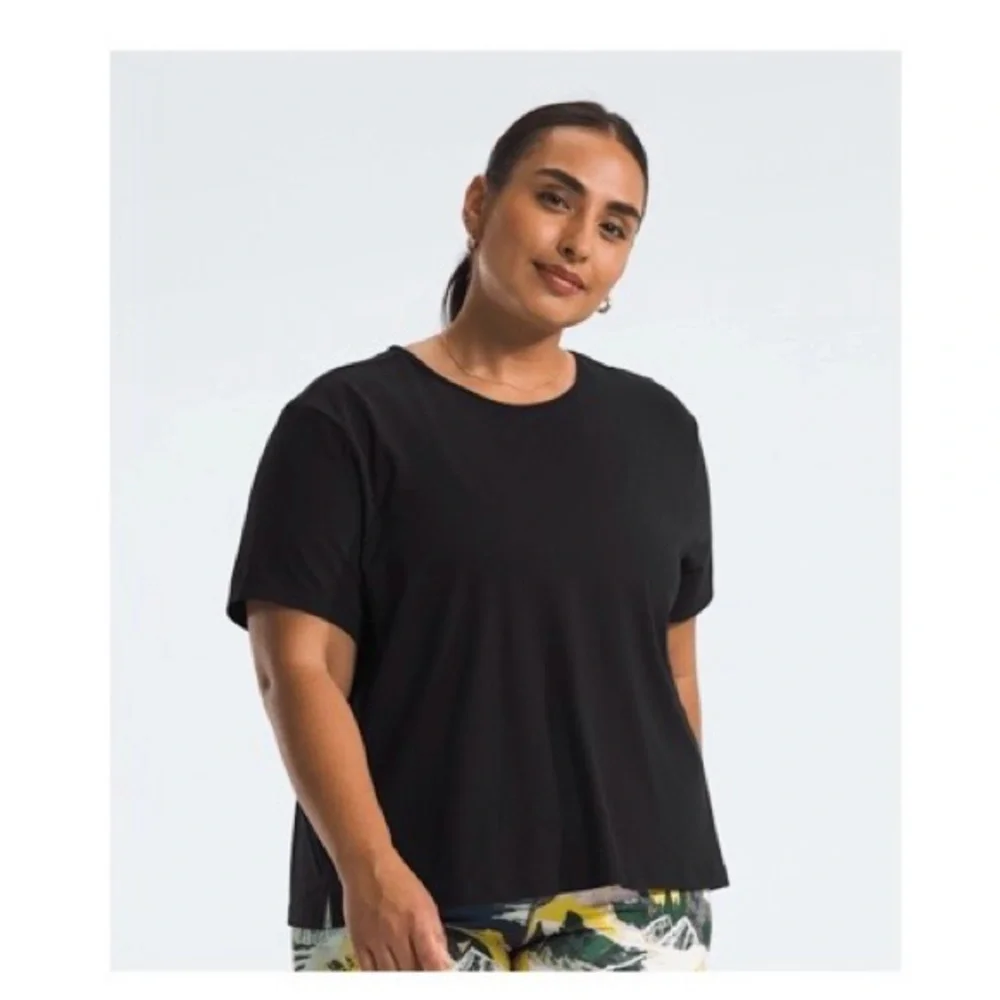 The North Face Women’s 1X Plus Dune Sky Short-Sleeve Tee T-Shirt Black NWT - Picture 7 of 8